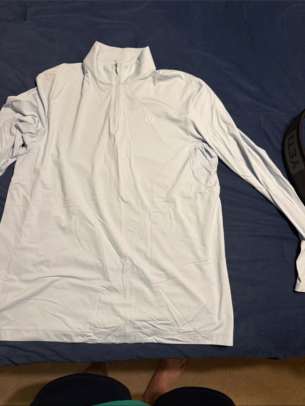 lululemon athletica Light Gray Long Sleeve 1/4 Zip Pullover
